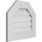 Ekena Millwork Octagonal Top Surface Mount PVC Gable Vent: Functional, w/ 3-1/2"W x 1"P Standard Frame, 20"W x 18"H GVPOT20X1801SF - alternate 3